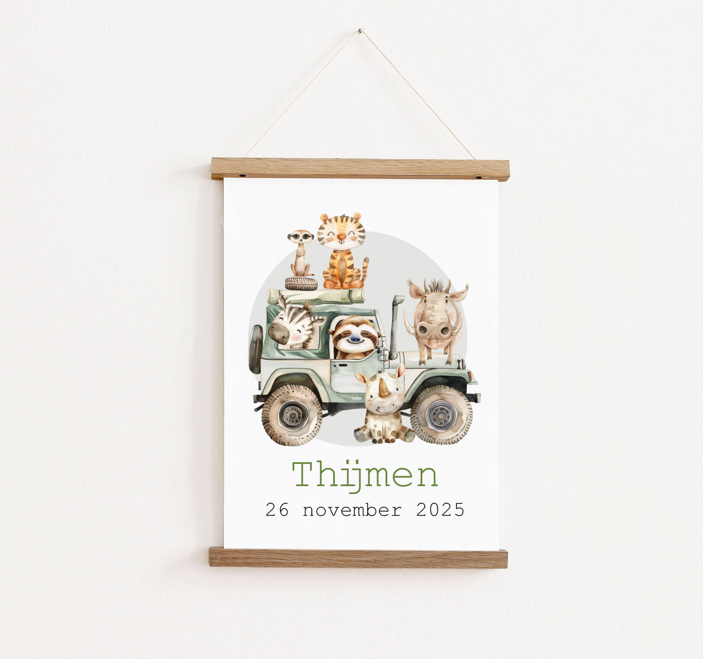 Poster met posterhangers | Jeep safari