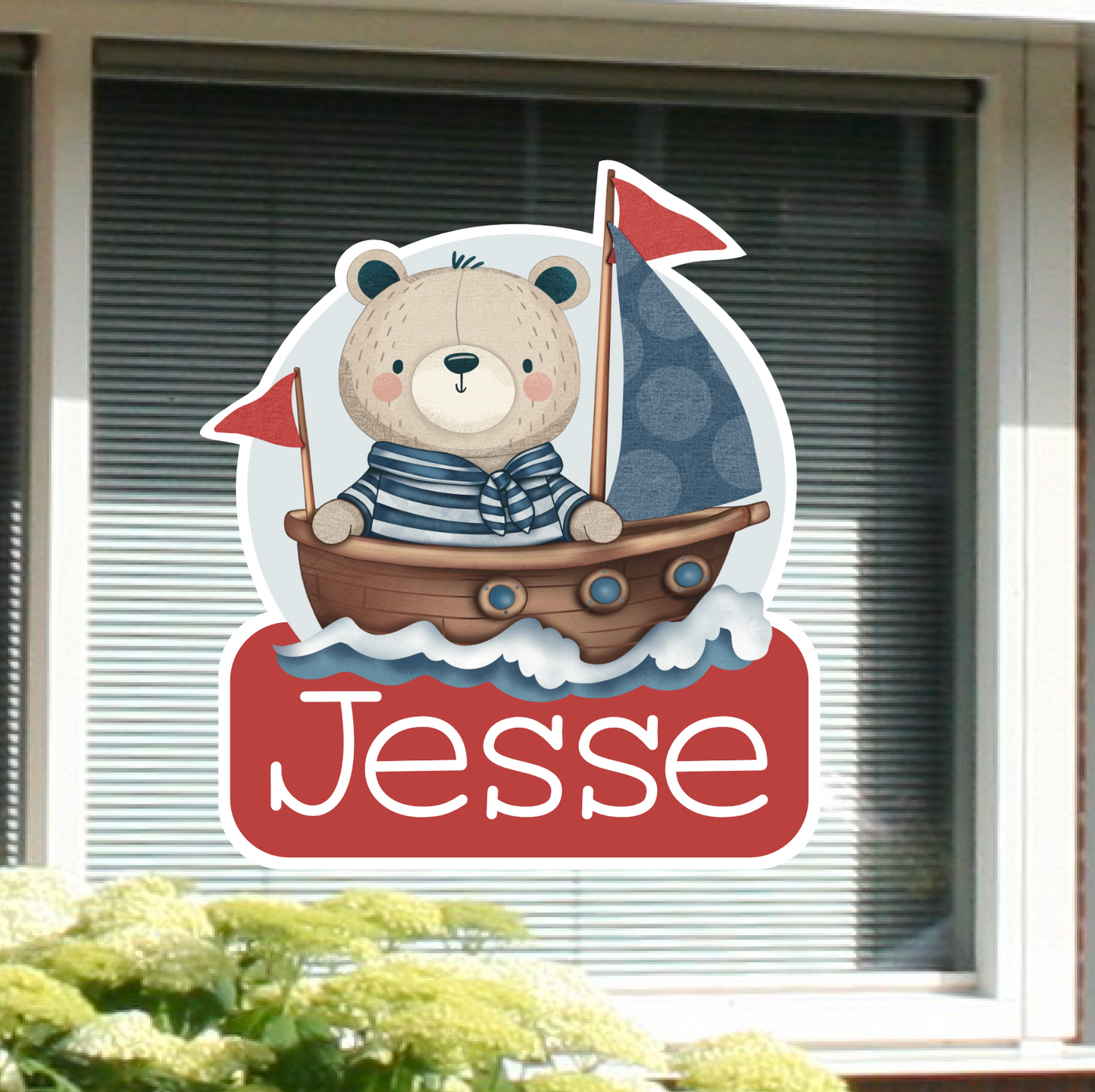 Geboortesticker | Beer in bootje