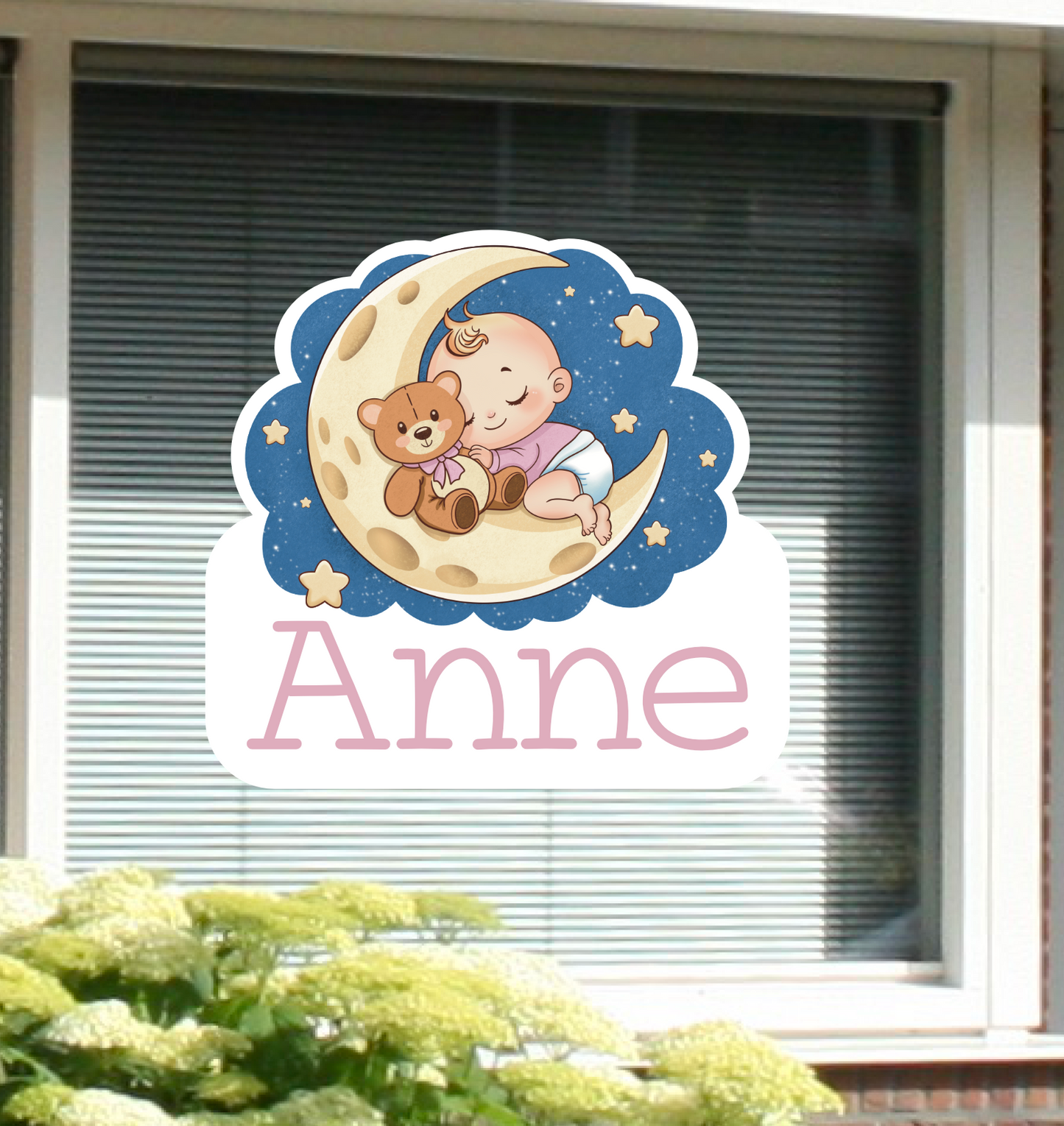 Geboortesticker | Baby roze