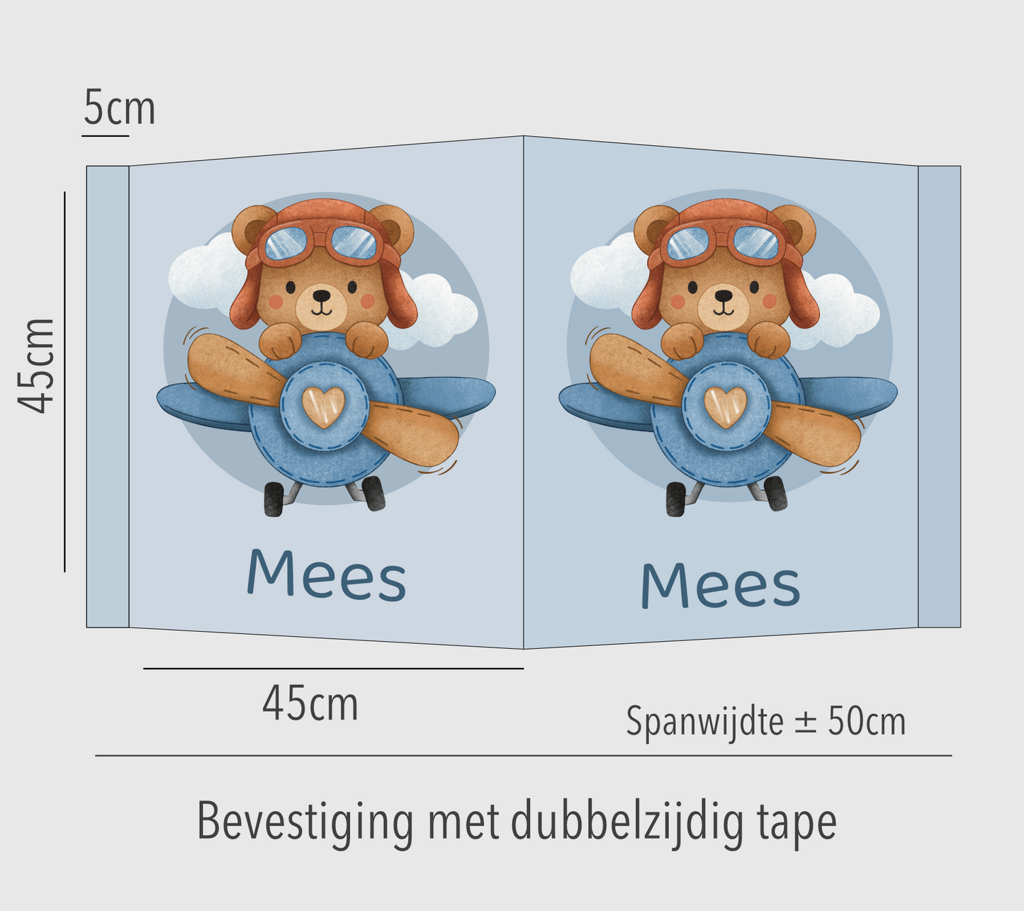 Geboortebord raam vierkant | Olifantje