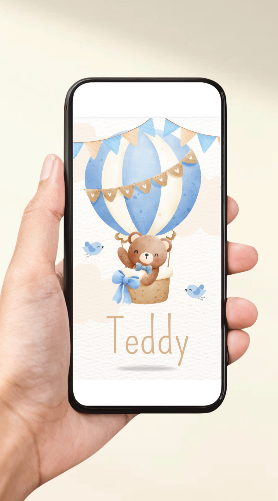 Digitaal geboorteaartje om te downloaden en plaatsen op WattsApp of Instagram
