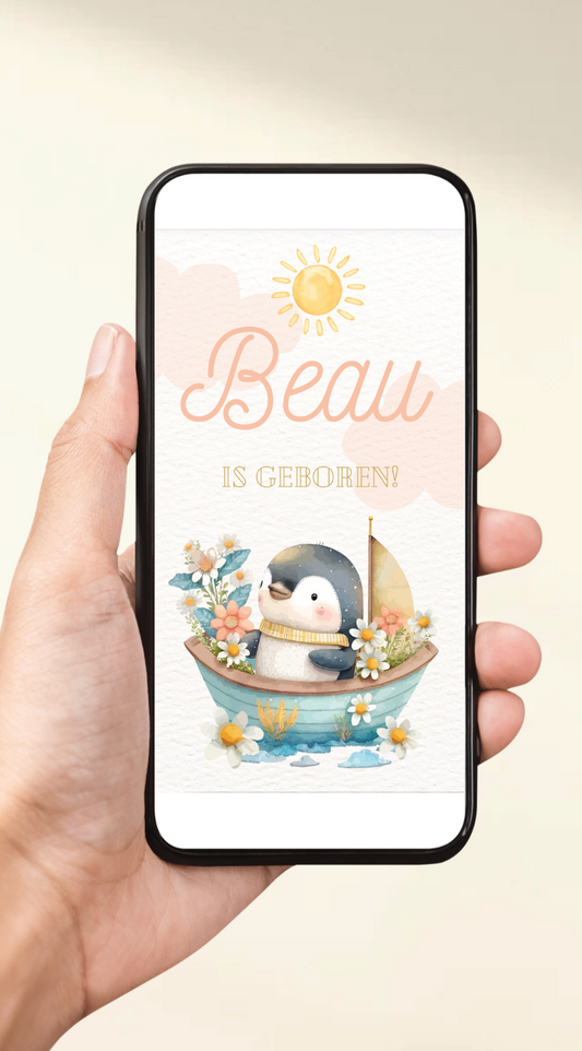 digitaal geboortekaartje