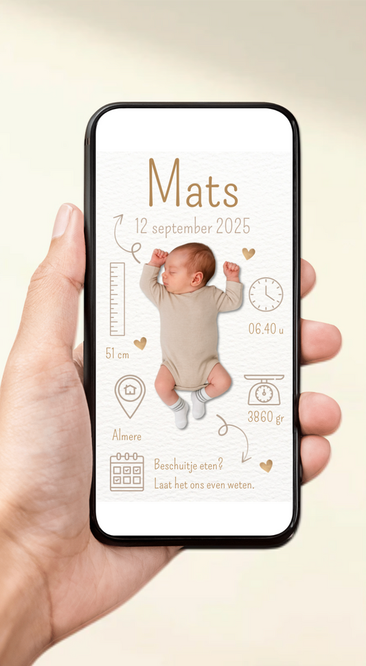 Digitaal geboortekaartje