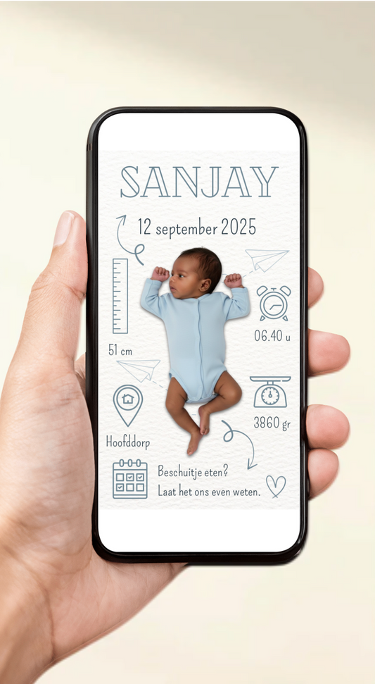 Digitaal geboortekaartje
