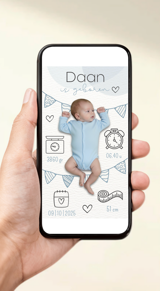 Digitaal geboortekaartje