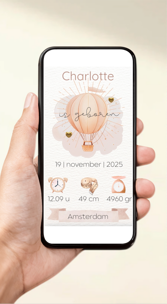 Digitaal geboortekaartje