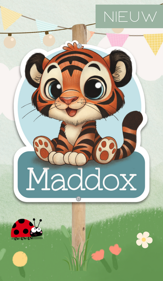 Geboortebord tuin | Tijgertje