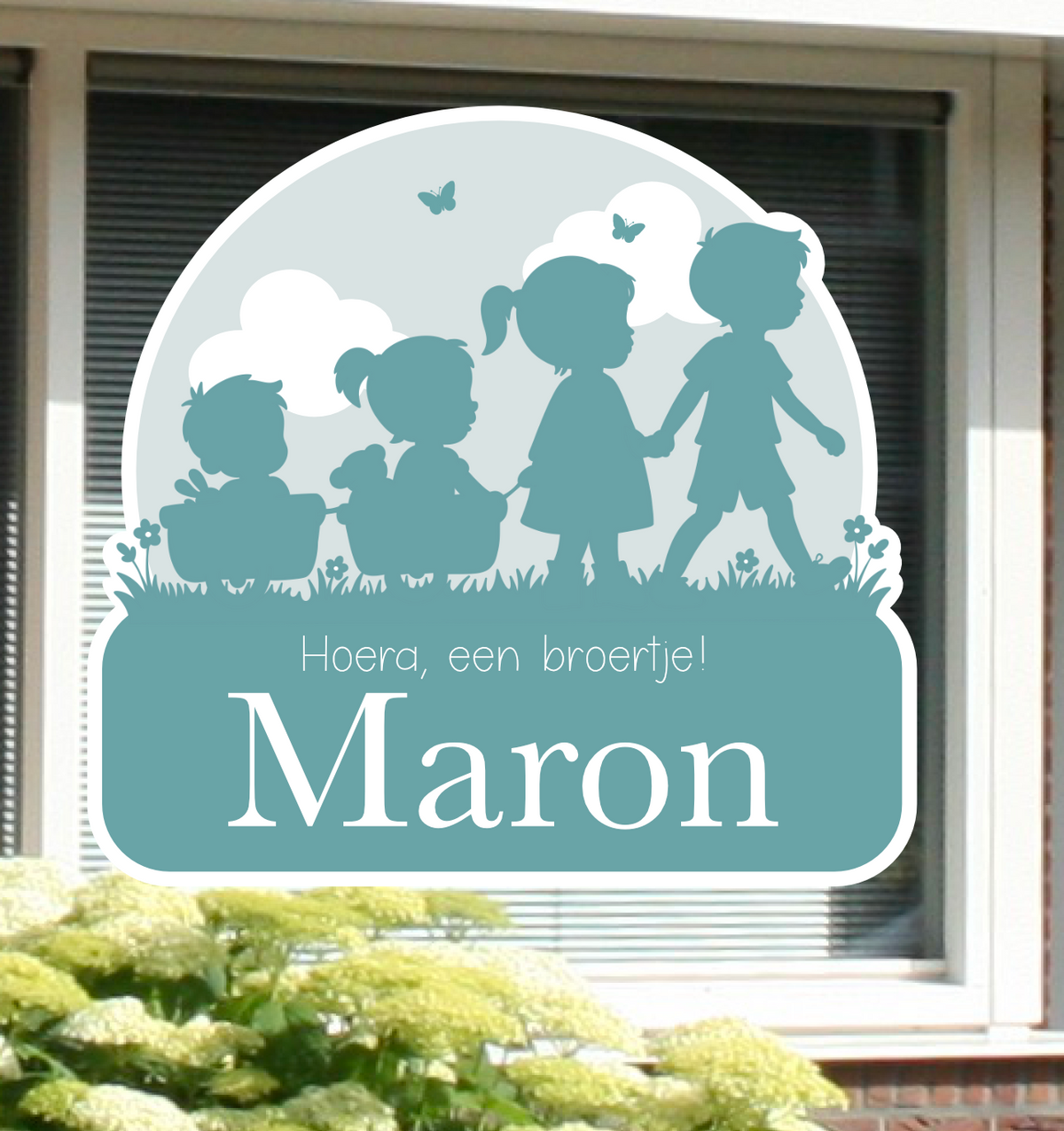 Geboortebord tuin | 4 kinderen