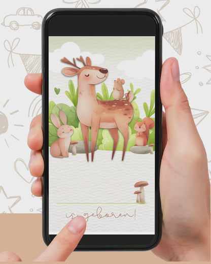 Digitaal geboortekaartje / verhaaltje