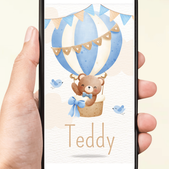 Digitaal geboorteaartje om te downloaden en plaatsen op WattsApp of Instagram