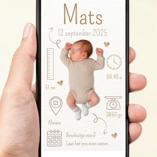 Digitaal geboortekaartje