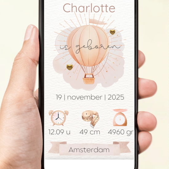 Digitaal geboortekaartje